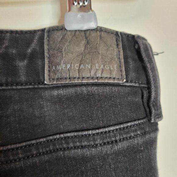 Women's American Eagle Black Jeans, The Dream Jean Style.  Size 10, 4 pockets. - Picture 5 of 8